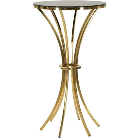 Table de bar en métal et verre Shanty 60 x 108 cm (1/4)
