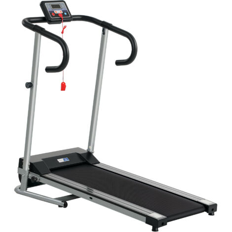 Tapis de course Fitness électrique pliable - Aosom.fr x FFHandball - 1 à 10 Km/h écran multifonctions - puissance 500 W-Gris foncé (1/5)