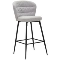 BAR STOOL LOSANNA GREY SET 2 PZ CM 52X59X108