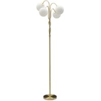 Lampadaire avec structure tissée et sphères en verre dépoli Glamy 4
