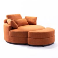 Fauteuil Confortable YHL Voyura Q-MYD-2306-DARKBROWN Tissu Avec Coffre De Rangement - Brun Foncé