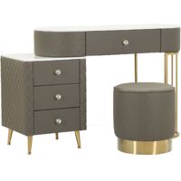 BED DESK SHARON GREY WITH STOOL CM 120X40X75 (STOOL SIZE Ø36X39)