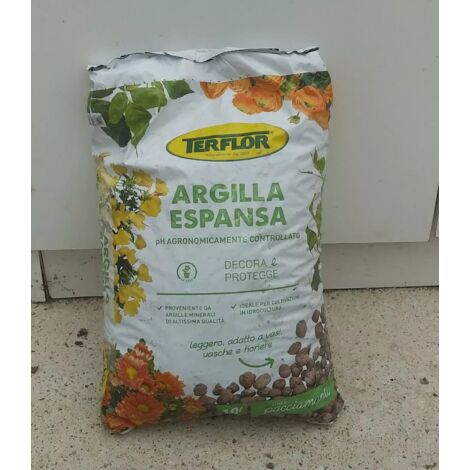 SACCO DA 10 LT DI ARGILLA ESPANSA IN PALLBOX 08/20 MM PER PIANTE