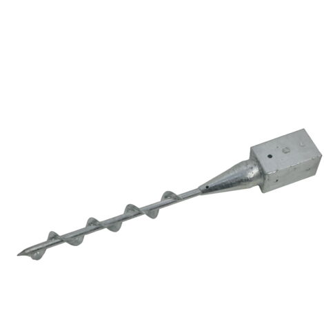 Support de poteau à douille spiralé en acier galvanisé 91x91mm – Longueur 795mm – Fixation facile pour poteaux bois 90x90mm – Der Holzwurm