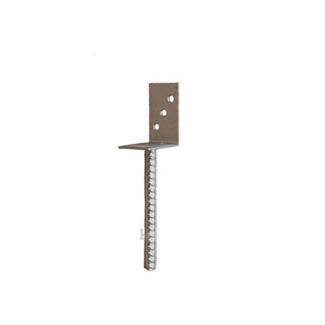 Poteau pour clôture L-Form 100x60 mm – Acier galvanisé – Longueur 200 mm – Épaisseur 4 mm – Support universel pour poteaux 50-160 mm – B2