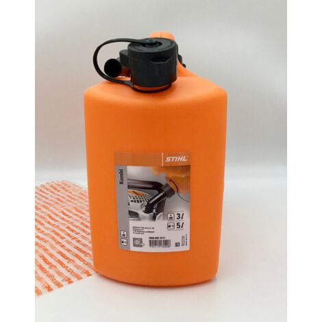 Bidon Combiné Stihl 3L Orange – Réservoir Essence Mixte Avec Tuyau Sécurité Enfant – Homologué ONU