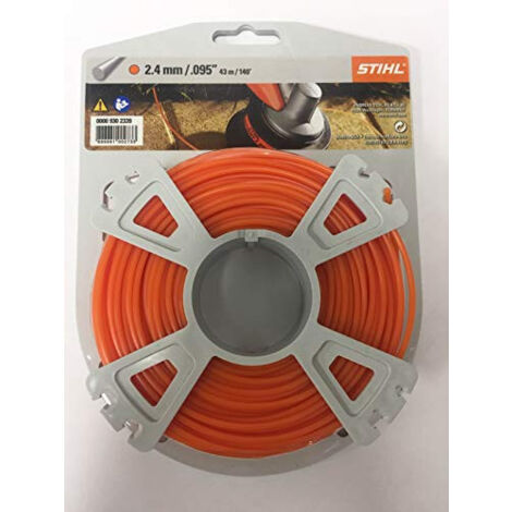 Stihl – Fil de tonte orange 2,4 mm – Longueur 41 m – Résistance à l'abrasion – Excellente élasticité – 9302339