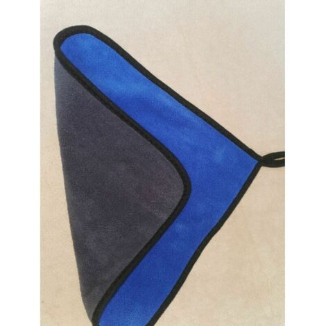 ILLUVA Chiffons Microfibres Sechage Voiture (30×30cm), Chiffon de Nettoyage Polissage Séchage Non Pelucheux (600AB côté gris et bleu)2pcs (1/5)