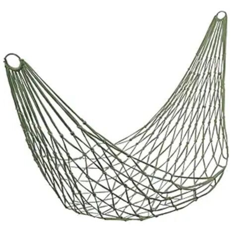 Hamac Filet, de Jardin pour Une Personne, Camping, léger pour intéri et extéri,Vert (1/5)
