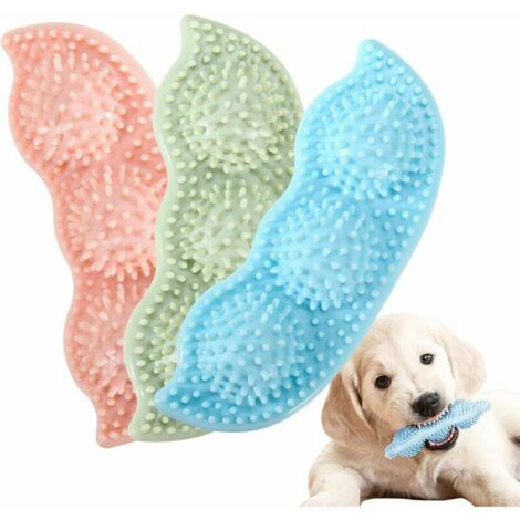 Jouet pour Chiens,Chien en Caoutchouc à mâcher Jouet à Mâcher d'Os Texturisé Durables Jouet Chien,Jouet Interactif pour Chien,dent Nettoyage Chiot Jouet,,3Pcs (1/5)