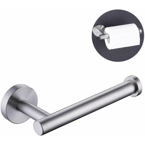 Porte-papier hygiénique en acier inoxydable distribut de porte-papier hygiénique demi-ouvert support mural rond pour salle de bain cuisine (1/5)