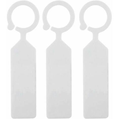 100pcs Étiquettes Marque Plantes Plastique arbre de la plante imperméable Tags jardin en plastique épais étiquettes suspendues Étiquettes de plantes de fls(blanc ) (1/5)