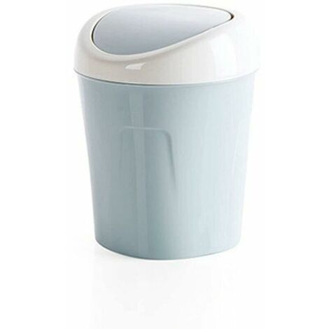 Mini poubelle de bureau portable 2 pièces pour chambre à coucher, salle de bain (1/5)