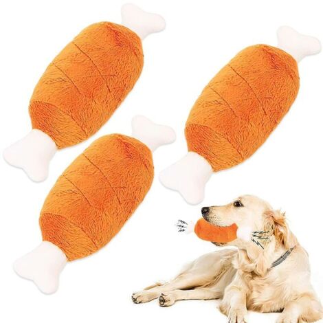 Bâton Molaire en Os de Chien en Peluche, Bâton Molaire Grinçant, Bâton Molaire à Mâcher pour Animaux de Compagnie Durable, Chiens et Chats de Petite et Moyenne Taille (3PCS) (1/5)