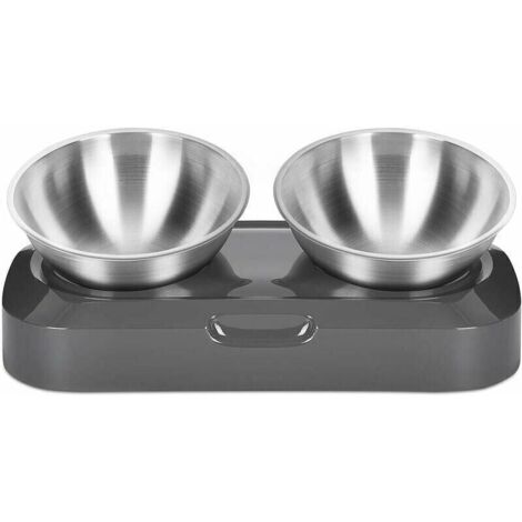 Gamelle pour chat, gamelle pour chat inclinée à 15° Protège-nuque anti-vomissements Gamelle surélevée antidérapante pour chat - Bol d'alimentation réglable (1/5)