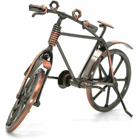 1pc Modèle De Vélo en fer, Vintage Art Bicyclette Maison Bureau Décoration Métal Artisanat de La Maison Figurine De Vélo (1/5)