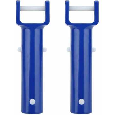 2pcs poignée de tête en Bleu Piscine Forme Clip Brosse poignée de la tête de Remplacement Piscine Accessoires (1/5)