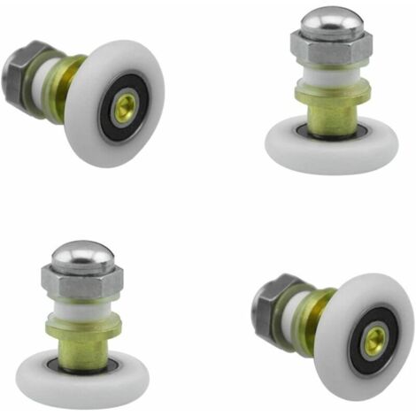 Lot de 4 poulies en cuivre pour porte de douche - Pour salle de bain - Diamètre : 27 mm (1/4)
