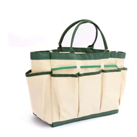 Sac de Rangement Fourre-Tout Jardinage Kit D'outils Jardin Multifonction Avec 8 Poches, Résistant à l'Usure et Réutilisable, (1/5)