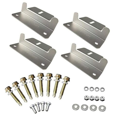Support de montage de panneau solaire de type Z 4 paquets de panneaux de batterie en aluminium de 150 W (1/5)