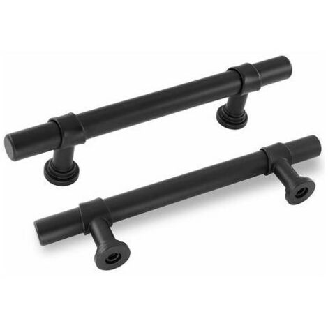 Lot de 5 poignées de meubles de cuisine noires poignées de porte coulissantes poignées de cuisine noires - poignées de meubles noires poignées de meubles vintage poignées en métal poignées de 96 mm (1/5)