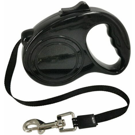 Laisse Chien Laisse Extensible Pour Chiens Moyens Et Petits Rétractable 5 Mètres Noir1pcs-noir (1/5)