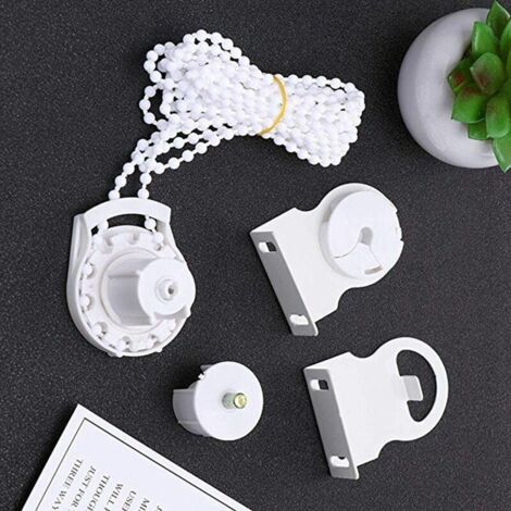 Fixation pour Store Enroul 38mm Support pour Store Enroul Poulie latérale pour Embrayage Kit de chaîne de Perles Longue décorative pour Les traitements de fenêtre (1/5)