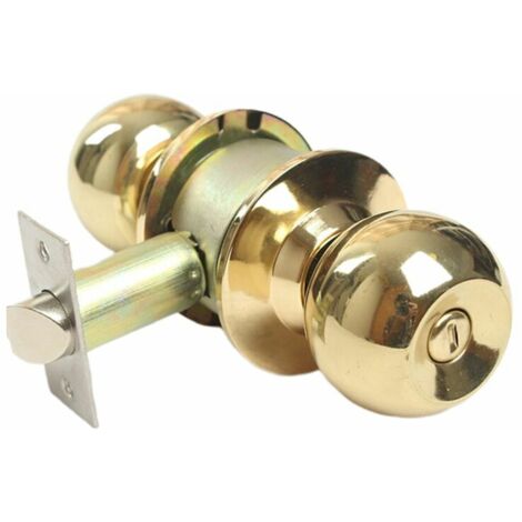 Serrure à bille en acier inoxydable or salle de bains à serrure ronde intérie Entraxe de 60 mm (1/5)