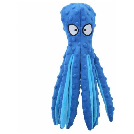 Jouets de Poulpe Grinçants,Jouets en Peluche sans Rembourrage pour la Dentition des Chiots et Chiens, Jouets à Mâcher Interactifs Durables pour Chiens de Petite et Moyenne(bleu, violet) (1/5)