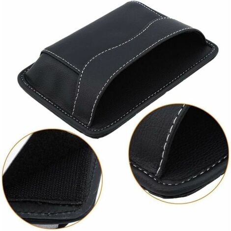 Rangement Voiture Sortie Air Organisat, Cuir PU Poubelle Petite Multifonctionnel Boîte Rangement Voiture pour Stockage, Stylo, Téléphone, Clé, Lunettes, Carte tationnement, Argent Poche, Factures