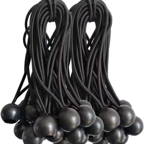 Lot de 30 cordons élastiques pour bâche de bâche, cordon élastique pour gazebo, bâche de camping, rideaux de tente d'extension (1/5)