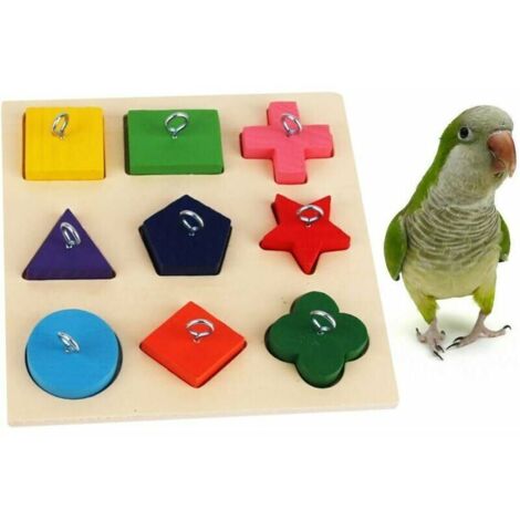 Oiseaux Puzzle Jouets Perroquet Jouets Éducatifs Alimentation Des Oiseaux Jouets En Bois Hamster Gerbille Perruche Inséparable Blocs De Construction Jouets - Coul Aléatoire