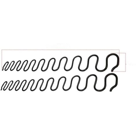 Lot de 2 ressorts de rechange pour canapé de 55cm avec 8 clips en forme de S, kit d