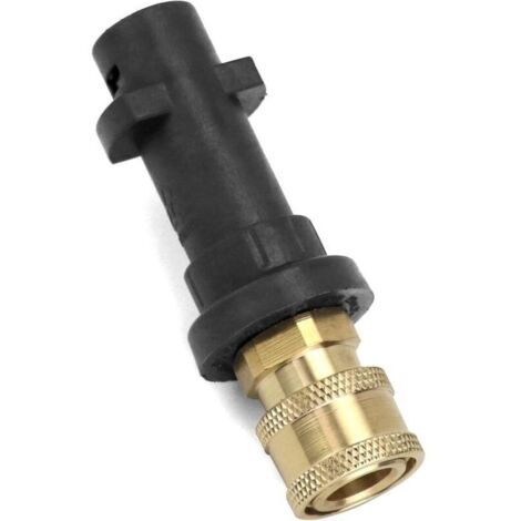 Adaptateur de Pistolet pour Nettoyeur Haute Pression, raccord Rapide en Laiton 1/4", Compatible avec Kärcher K2, K3, K4, K5, K6, K7 Seri (1/4)