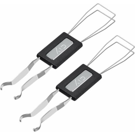2 Pièces Extracteur De Touches 2 en 1 Keycap Puller Commutateurs Remover Outil Retirer Extracteur Keycap Extracteur de Clavier en Acier Inoxydable Keycap Removal Tool pour Clavier Mécanique (1/4)