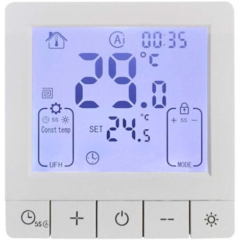 SABIR Thermostat de chauffage ACL 3A, Wi-Fi intérieur sans fil, radiateur mural électrique, thermostat de fournaise (contrôleur de température) (1/4)