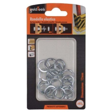 SABIR - Lot de 65 rondelles élastiques en acier, diamètre 12 mm, 90838 (1/2)
