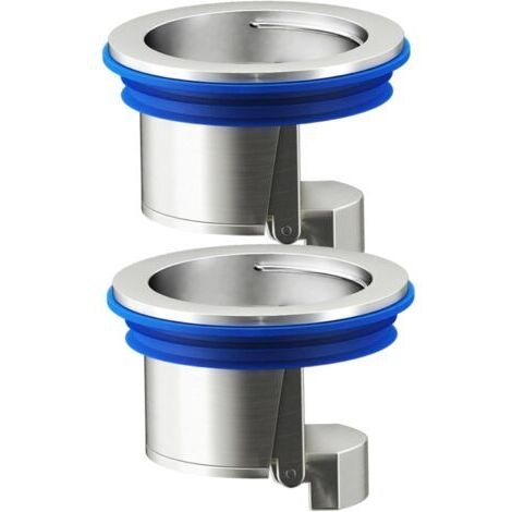 SABIR Siphon de sol anti-odeurs Lot de 2 pièces Drain anti-retour avec attrape-cheveux Installation facile pour salle de bain et cuisine (1/5)