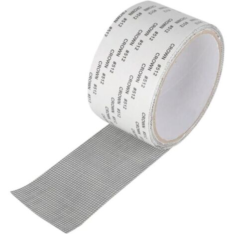 SABIR Ruban Adhesif Reparation Moustiquaire - Patch Repare Moustiquaire Réparation de Fenêtre Kit de Moustiquaire Adhesive Reparation Réparer Moustiquaire 5 x 2m (gris) (1/4)