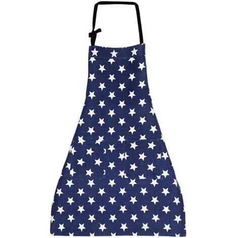SABIR Tablier Tablier de Cuisine(Bleu Marine),Tablier de Cuisine Femme Tablier pour Cuisine,Ajustable en Lin de Coton Tablier pour Cuisine Familial Restaurant Barbecue (1/5)