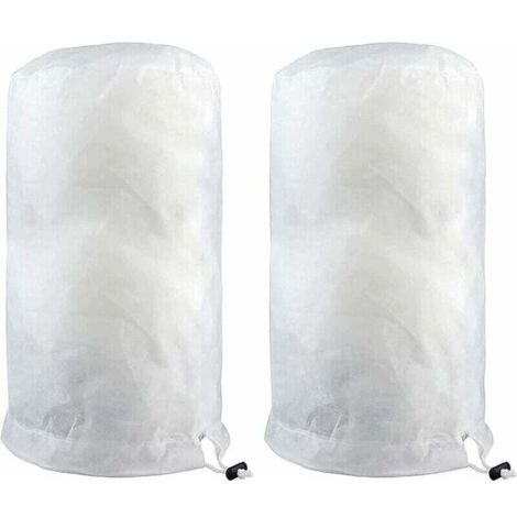 SABIR Voile d'hivernage,2 Pièces Voile D'hivernage Plante 140×200cm Blanc, Housse de Protection pour Plantes, Housse D'hivernage Arbre, Voile Hivernage avec Tirette, Jardin Vegetaux Sac Hiver Tomate T (1/4)