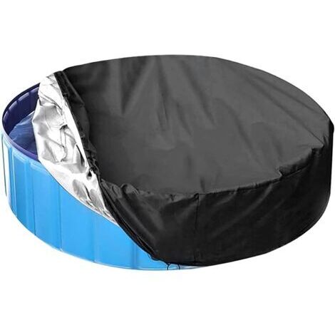 SABIR Couverture de piscine ronde 162 cm Tissu Oxford 210D imperméable Protection contre poussière et débris Compatible tous types de piscines (1/5)