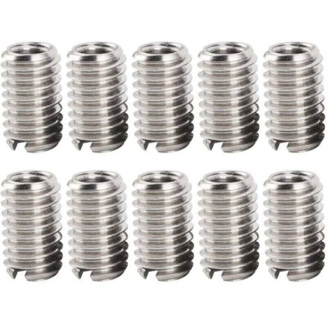 SABIR 10 Pièces M4 X 0.7mm Filetage Femelle M6 X 1mm Filetage Mâle Inserts écrou Réducteur en Acier Inoxydable pour Ordinateurs Lampes Moules équipement Mécanique (1/4)