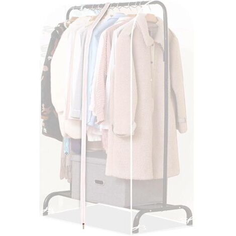 SABIR Housse Vetement Penderie Anti Mite Translucide 110cm, Housses de Vêtements avec Zip, Housse Rangement Vetement Penderie pour Résistant à l'Humidité de La Poussière, Penderie Non Inclus (1/5)