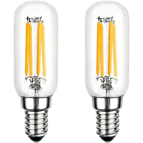 SABIR Ampoule LED,T25 E14 4W Ampoule Blanc Chaud 2700K, 400LM, Ampoule Filament Tubulaire LED pour Hotte Aspirante, non-dimmable, lot de 2