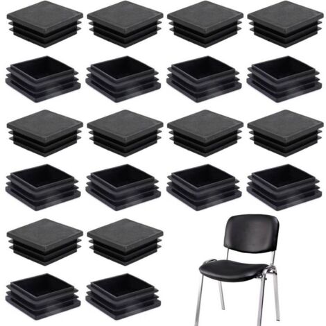 20pcs Bouchons à Lamelles Carré 40x40 30x30 35x35mm pour Tube Carre, Bouchon Plastique Carre, Embout Tube Carré, Capuchon Plastique Carre, Bouchon Tube Carré (20, 35x35) (1/4)