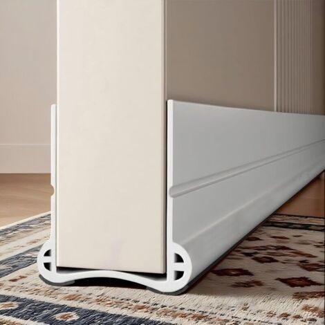 93cm Paraspifferi per Porte, per Porte spesse 3,5 – 5,5cm, Con uno Spazio Inferiore di 0,3 – 3cm, Guarnizione per Porta in Silicone (Blanc) (1/2)