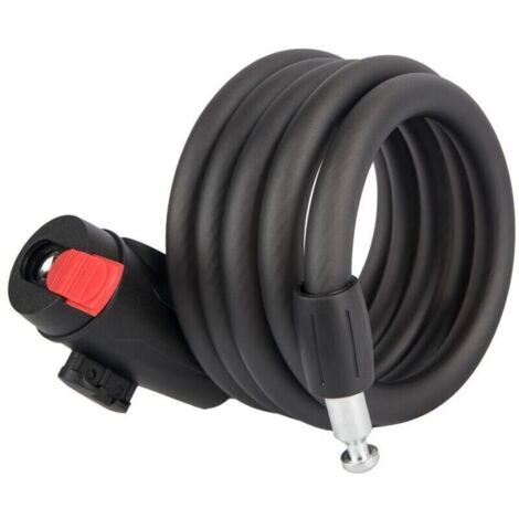 Antivol Câble Spiral,1.2m ,Câble Enroulé Cadenas,Câble Antivol pour Vélo/Scooter/Motos/Portail Vélo ,Vélo Chaînes antivol cadenas antivol,Cadenas Vélo avec Clé,Cadenas Vélo avec Clé,Cadenas de Vélo (1/4)
