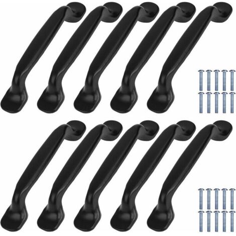 10x Cuisine Armoire Porte Poignées Placard Tiroir Chambre Meubles Tirer Entraxe 96mm, Aluminium, avec des vis，Pour poignée de porte d'armoire de cuisine poignée de meuble avec vis pour tiroir d'armoir (1/4)