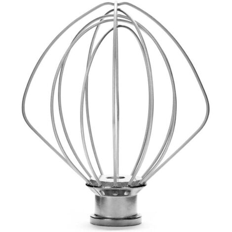 Fouet en acier inoxydable compatible avec robot de cuisine KitchenAid 5KSM5THWSS (K45WW) (1/4)